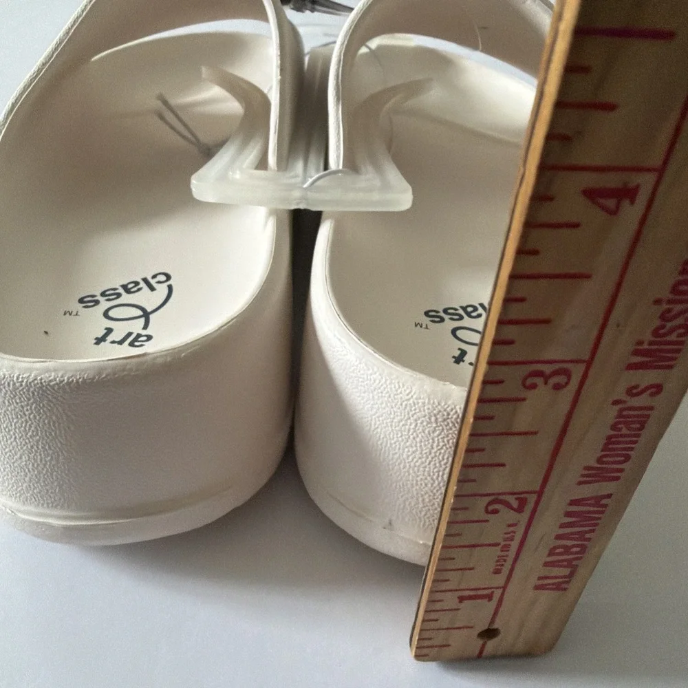 Art Class Kids Edie Platform Slide Sandals Off White Foam 3 Easy Wear 721